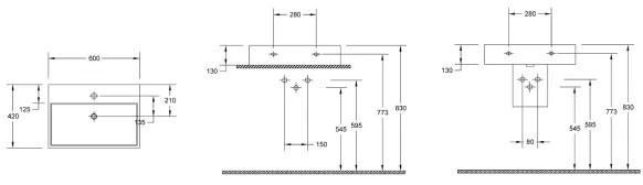 Isvea - Lavoar pentru blat PURITY 60x42 cm ceramică/alb