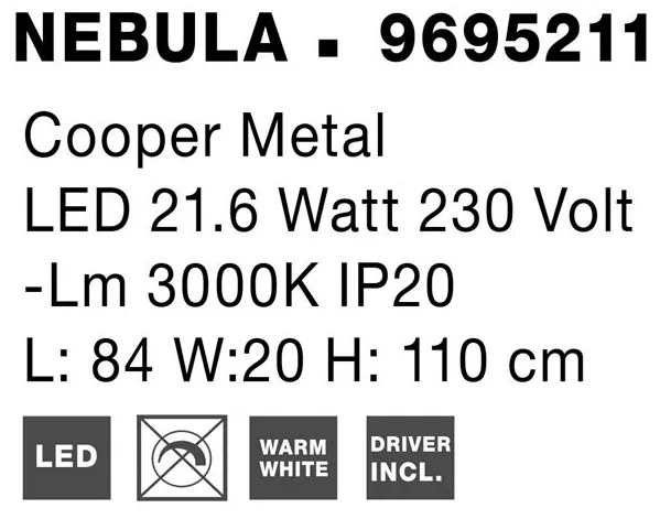Lustra LED moderna design deosebit NEBULA 84cm