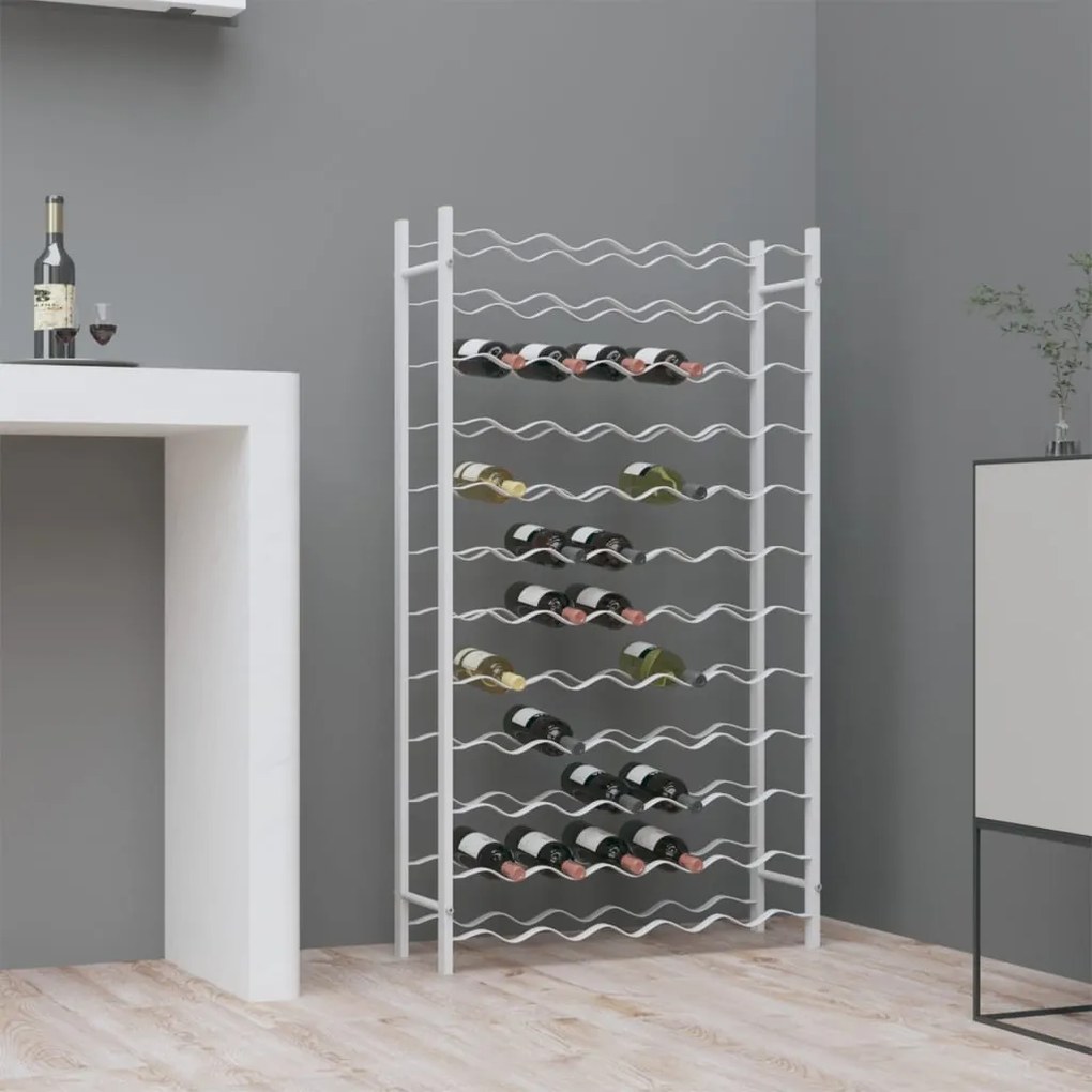 Suport sticle de vin pentru 72 sticle,alb, metal Alb, 1, 72