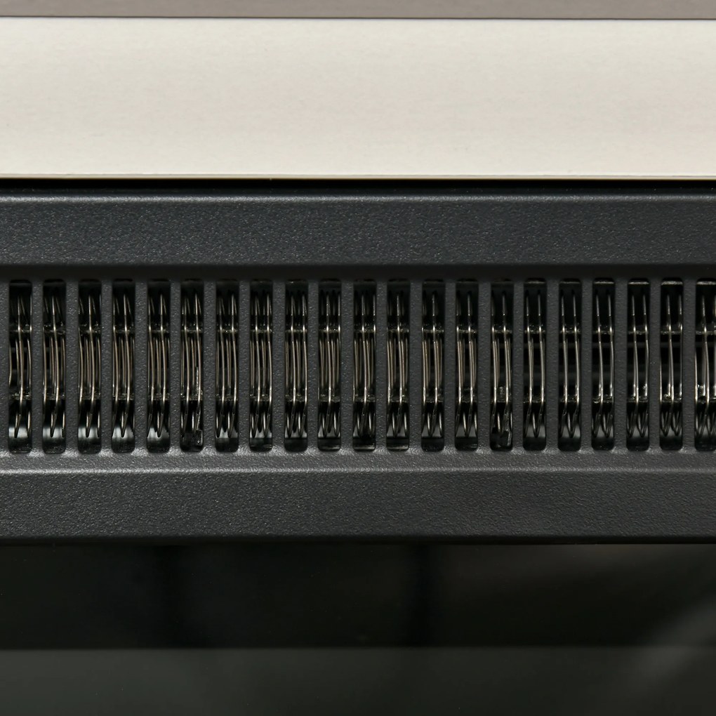 HOMCOM Șemineu Electric de Podea 1800W cu Efect de Flacără, Telecomandă și Timer | Aosom Romania