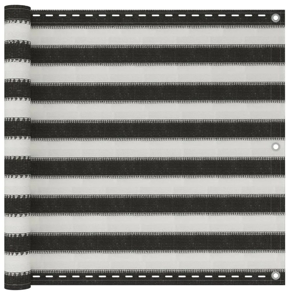 vidaXL Paravan de balcon, antracit și alb, 90 x 500 cm, HDPE