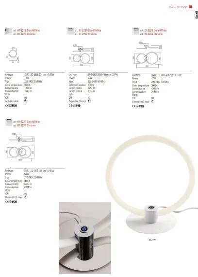 Lustră LED dimabilă aplicată Redo 01-2223 SPELL LED/43W/230V 3000K alb