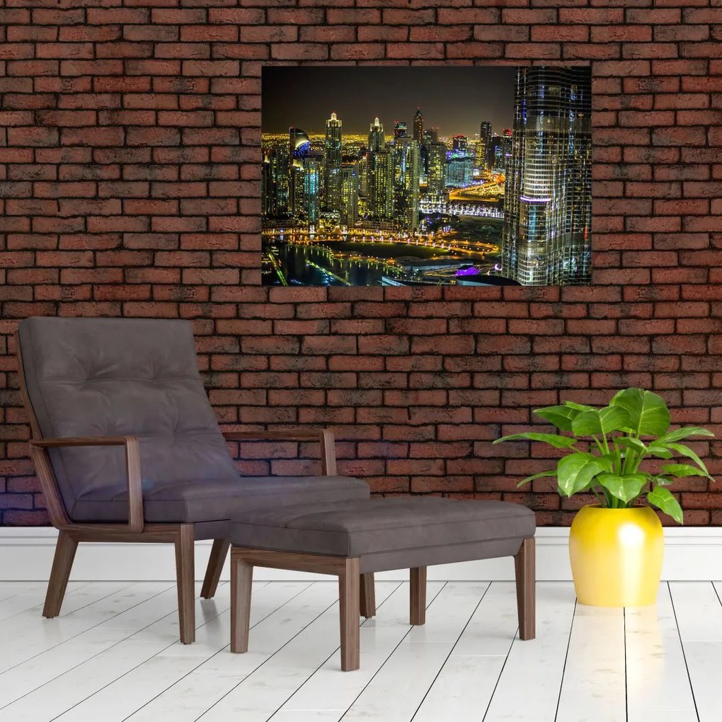 Tablou cu oraș nocturn (90x60 cm)