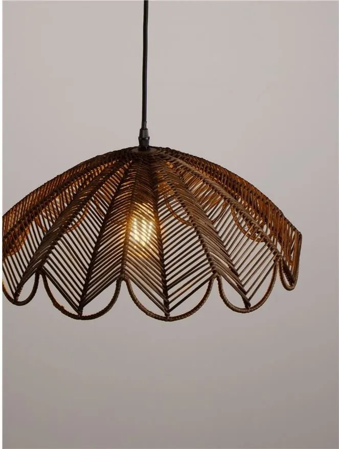 Lustra suspendata stil natural ratan maro FLARE