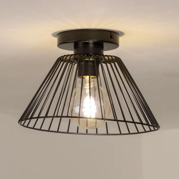 Brilagi - Plafonieră LED aplicată CERIA WIRE 1xE27/40W/230V Ø 21 cm negru