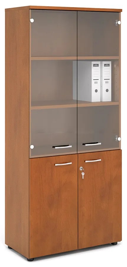 Dulap înalt Praktik 80 x 40 x 182,1 cm, nuc închis