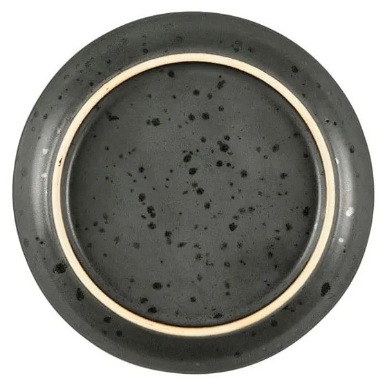 Farfurie verde/neagră pentru desert din gresie ø 17 cm Gastro Green/Black – Bitz