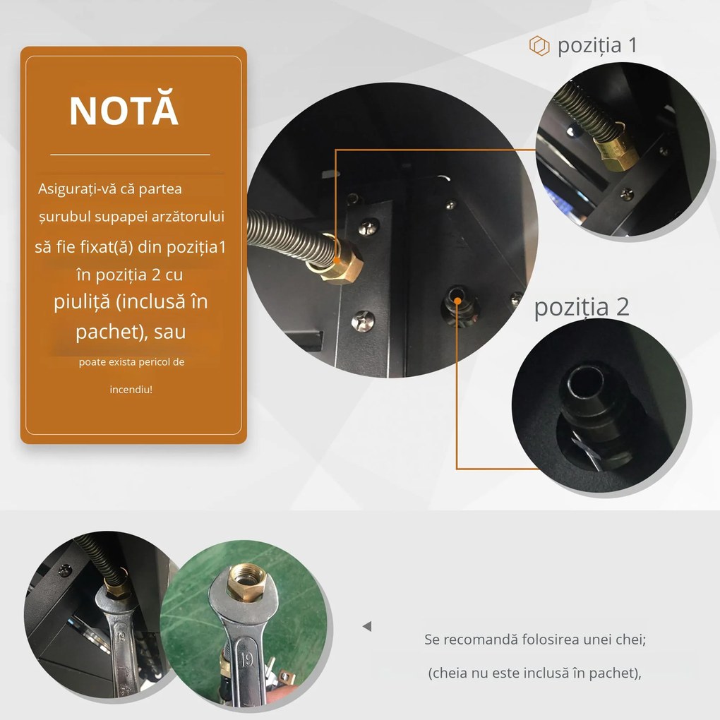 Gratar pe gaz Outsunny cu Capac si Termometru 110x50x100cm Negru | Aosom Romania