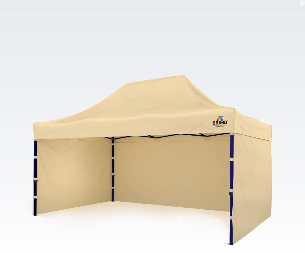 Standuri de vânzare 3x4,5 m cu 3 pereți | Asamblare rapidă, 12,5 m² - cu 3 pereți - Bej