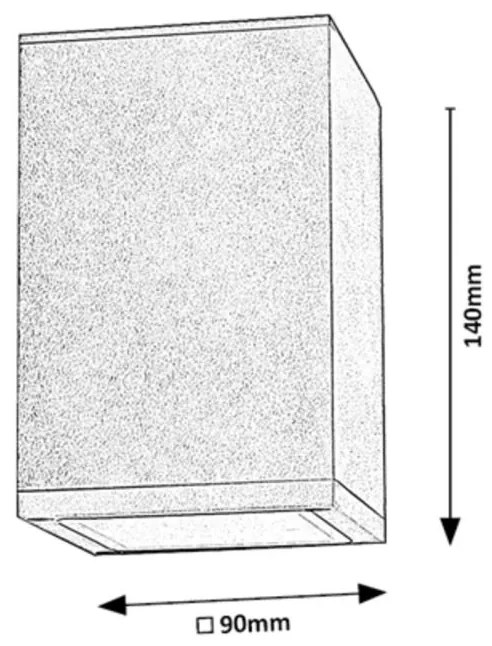 Spot aplicat pentru iluminat exterior design modern IP54 Zombor antracit 9x9cm