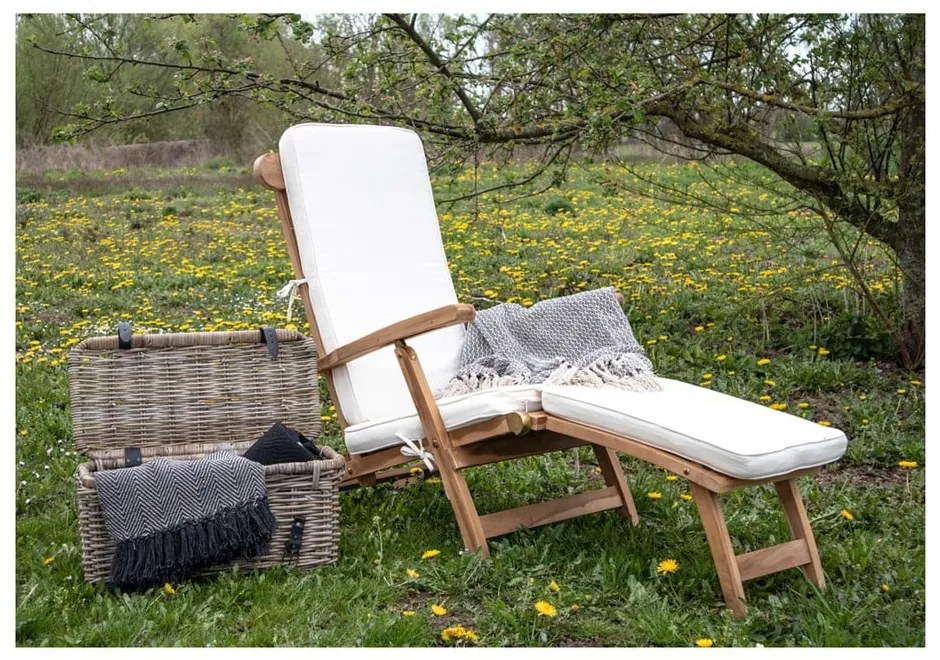 Pernă din bumbac pentru șezlong de grădină House Nordic Arrecife, alb