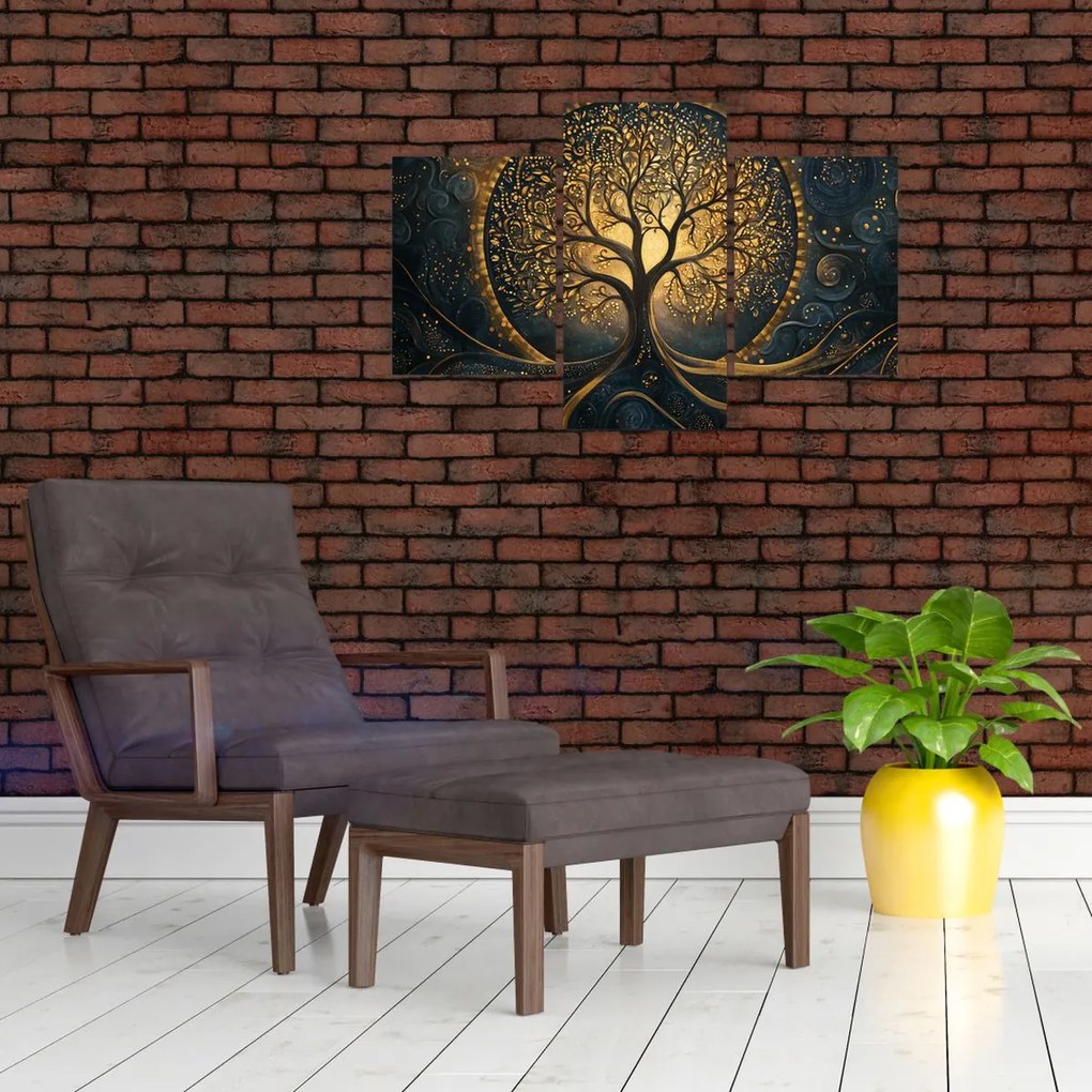 Tablou – Arbore cu aură aurie (90x60 cm)