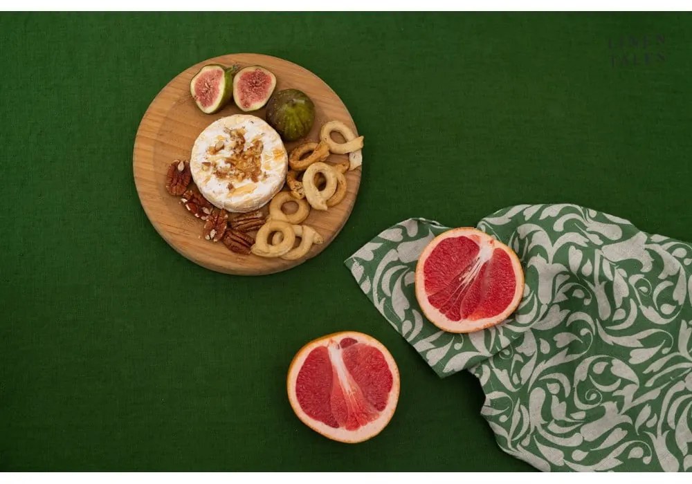 Față de masă din in 140x200 cm True Green – Linen Tales