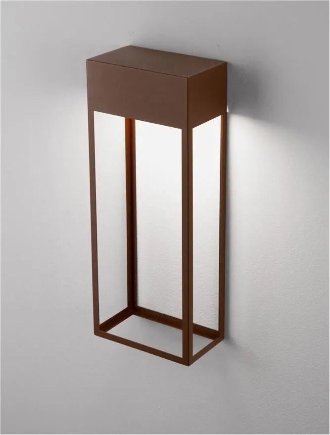 Aplica LED iluminat ambiental perete exterior IP65 MOBY Corten