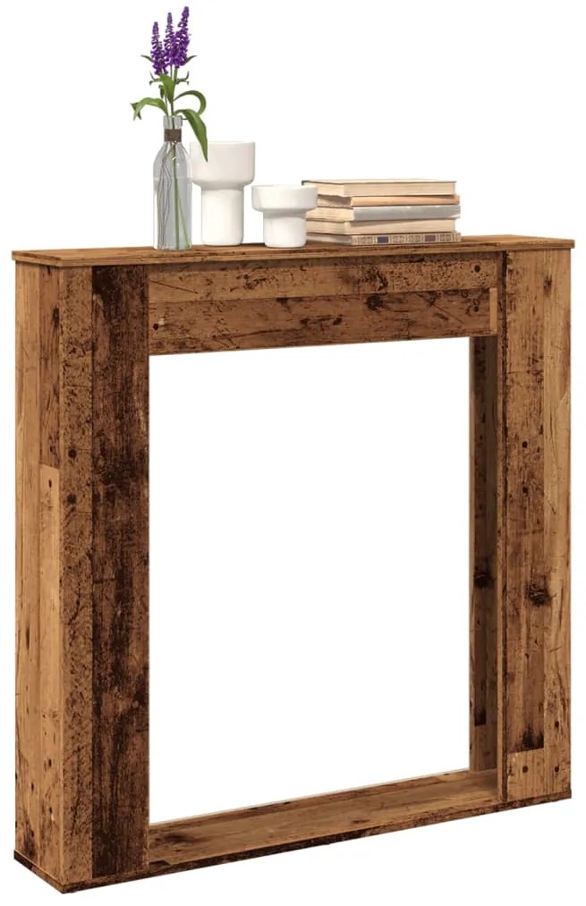 vidaXL Mască de șemineu, lemn vechi, 100x20x100 cm, lemn prelucrat