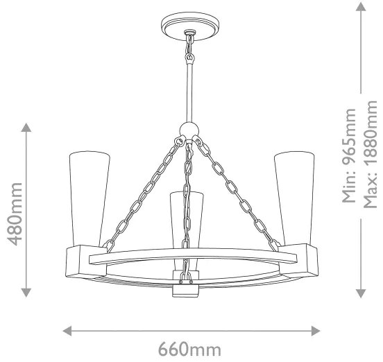 Elstead KRISTY3-DG-OPAL - Pendul pe tijă KRISTY, 3xE27/40W/230V, finisaj cupru