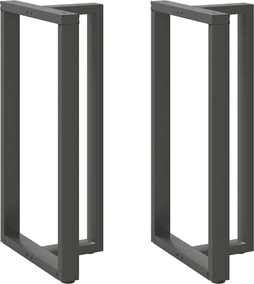 vidaXL Picioare de masă de bar în formă de T, 2 buc., antracit, 60x35x(110-111) cm, oțel