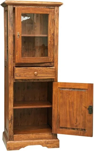 Vitrina, L55 43 H150 cm, 2 usi 1 sertar