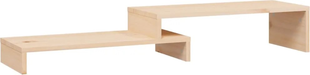 vidaXL Suport pentru monitor, (52-101)x22x14 cm, lemn masiv de pin