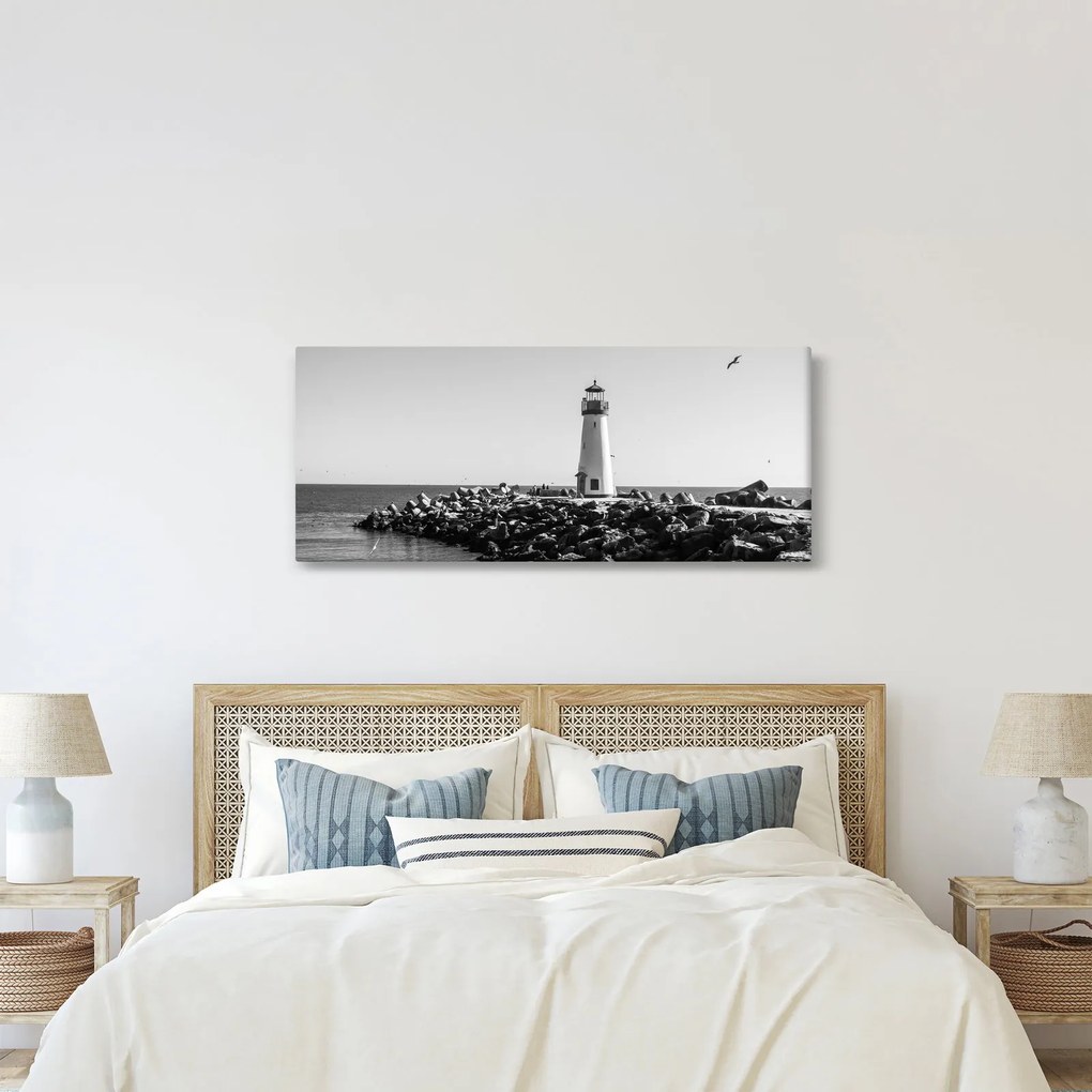 Tablou - Far de pe coastă, Santa Cruz, California (120x50 cm)