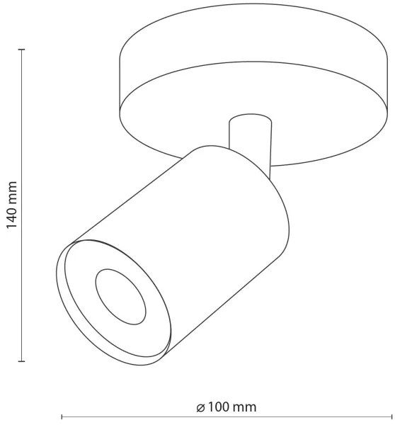 Spot TOP WOOD 1xGU10/10W/230V negru/lemn