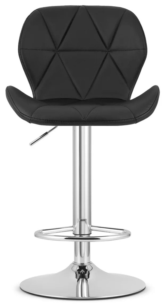 Scaun de bar negru WEST din piele ecologica