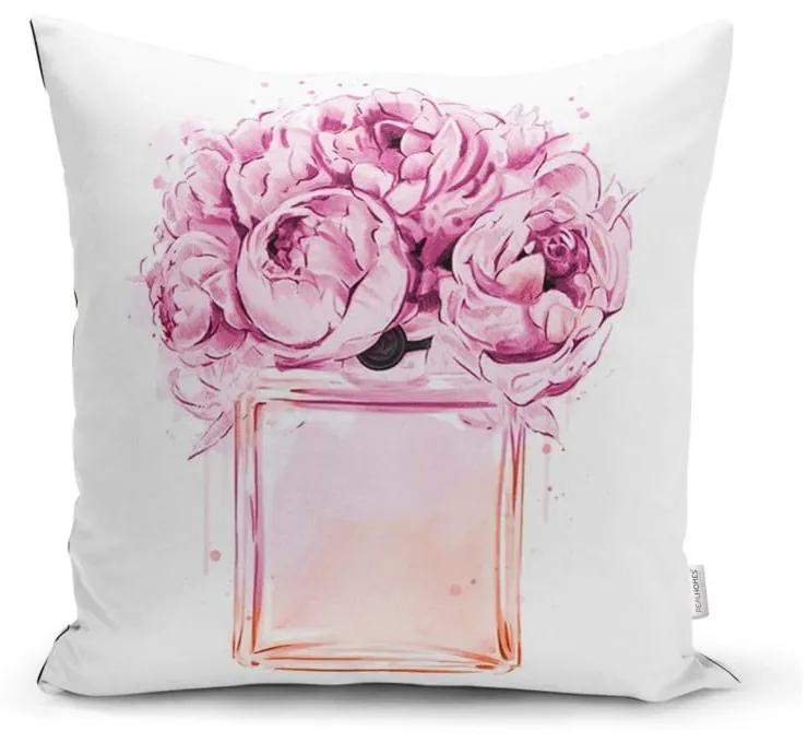 Față de pernă Minimalist Cushion Covers Pink Flowers, 45 x 45 cm
