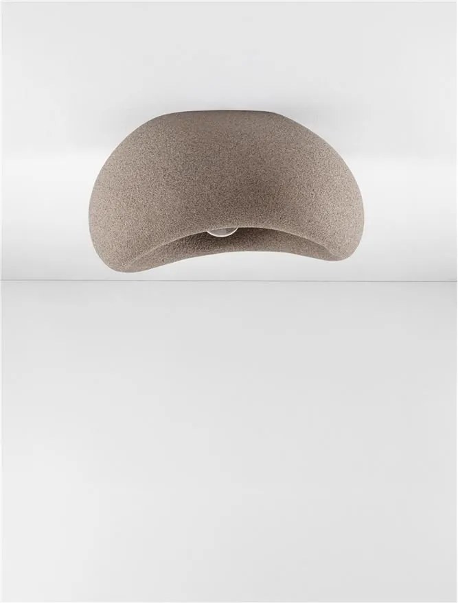 Plafoniera design modern, Stone Brown, AERE, L 40cm