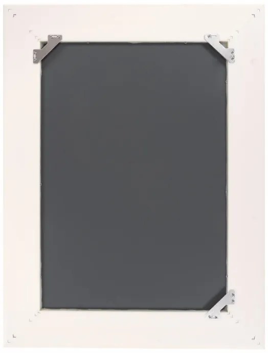 Oglinda dreptunghiulara cu rama din polistiren alba Howard, 83cm (L) x 63cm (L) x 3cm (H)