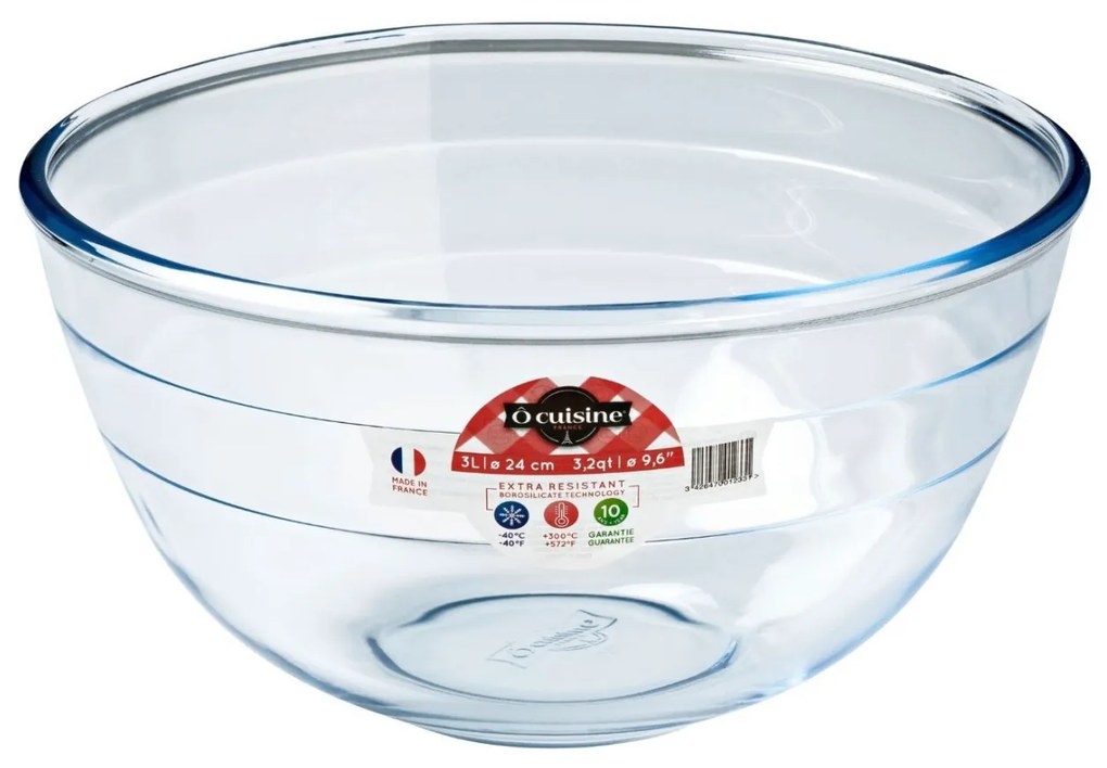 Bol termorezistent 24cm, 3L, Ocuisine