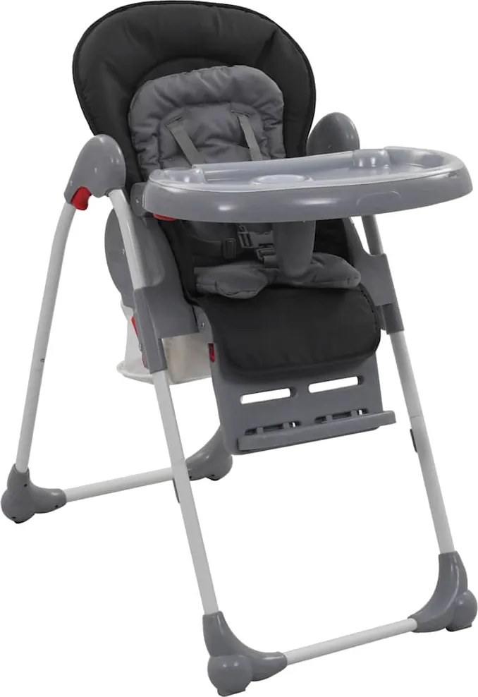 vidaXL Scaun de masă înalt pentru copii, gri