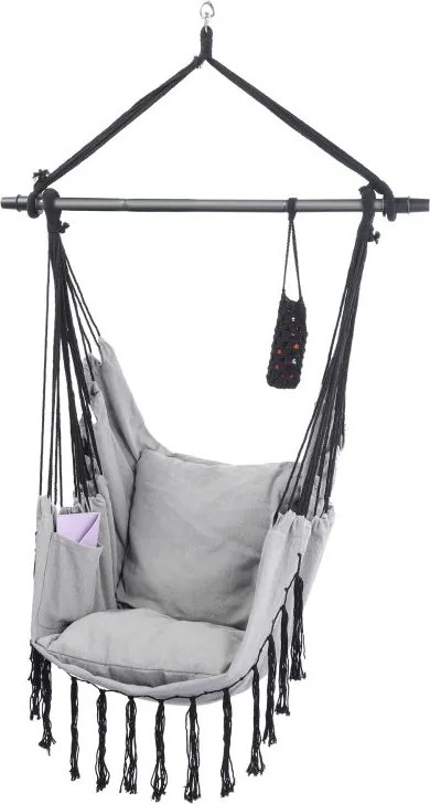 Balansoar suspendat MIADOMODO, gri, interior și exterior