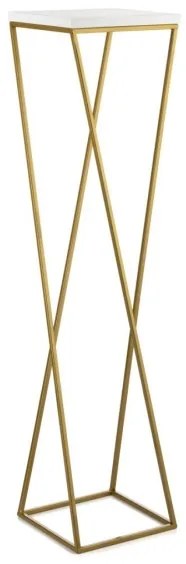 Suport de flori LOFT 100x24 cm auriu/alb