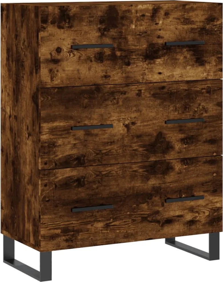 vidaXL Servantă, stejar fumuriu, 69,5x34x90 cm, lemn compozit