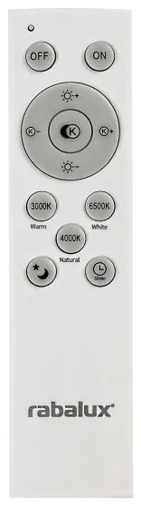 Rabalux 3254 - Plafonieră LED reglabilă TORNADO LED/72W/230V + telecomandă