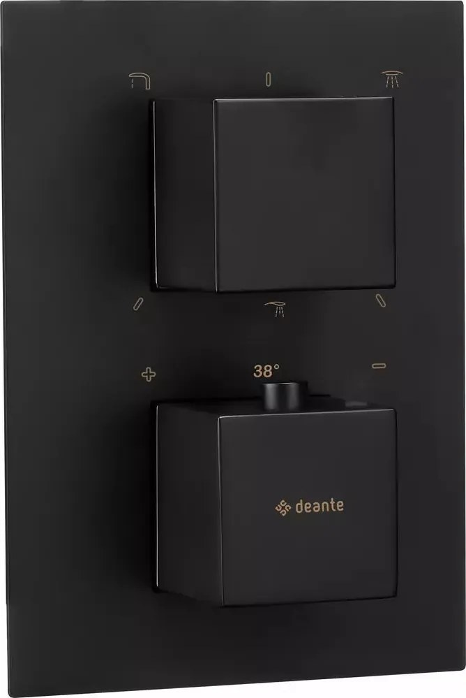 Corp incastrat pentru baterie dus Deante Box negru