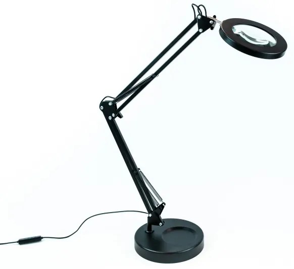 Lampă LED dimabilă de masă cu lupă Brilagi LED/12W/5V 3000/4200/6000K negru