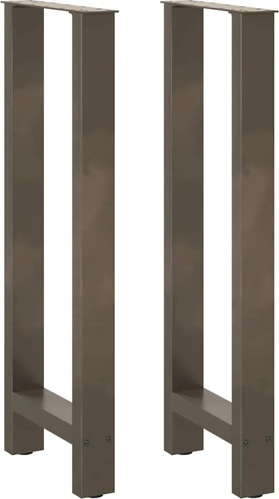 vidaXL Picioare de masă de bar, oțel natural, 2 buc., 50x(100-101) cm