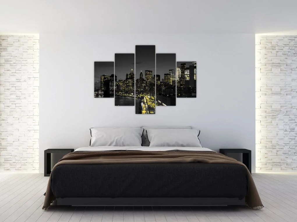 Tablou cu metropolă nocturnă (150x105 cm)