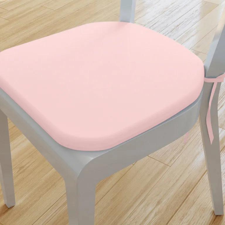 Goldea pernă pentru scaun rotundă decorativă 39x37cm - loneta - roz 39 x 37 cm