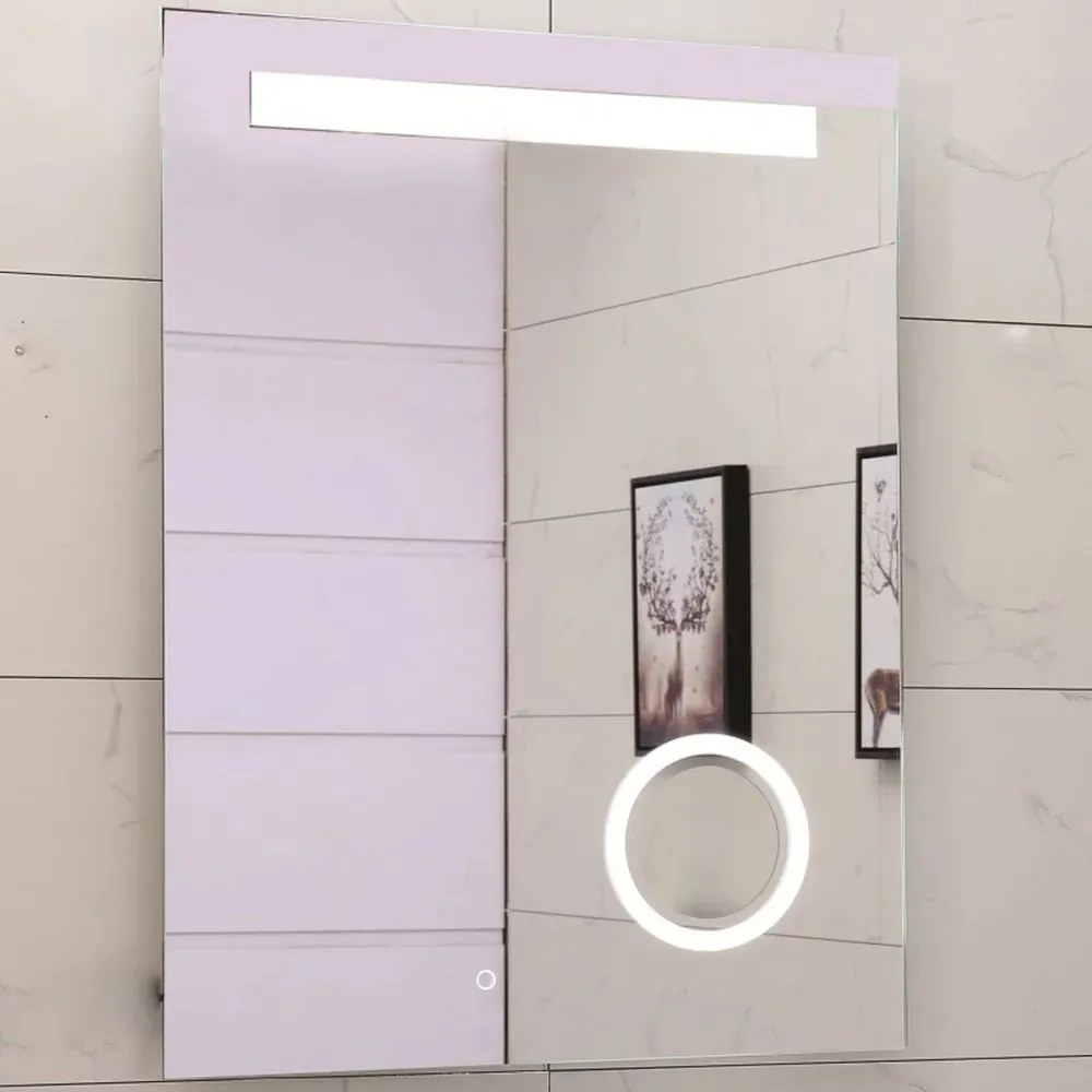 Oglinda cu iluminare si dezaburire Inter Ceramic 60x80 cm dreptunghiulara