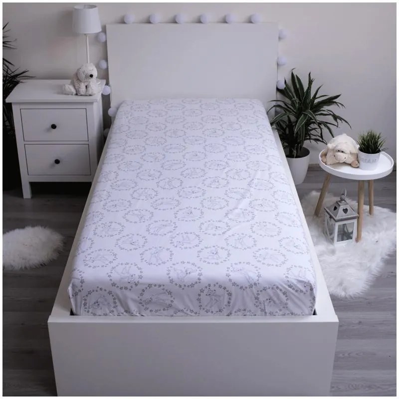 Disney Bambi Cearșaf cu elastic Stars 90x200 cm