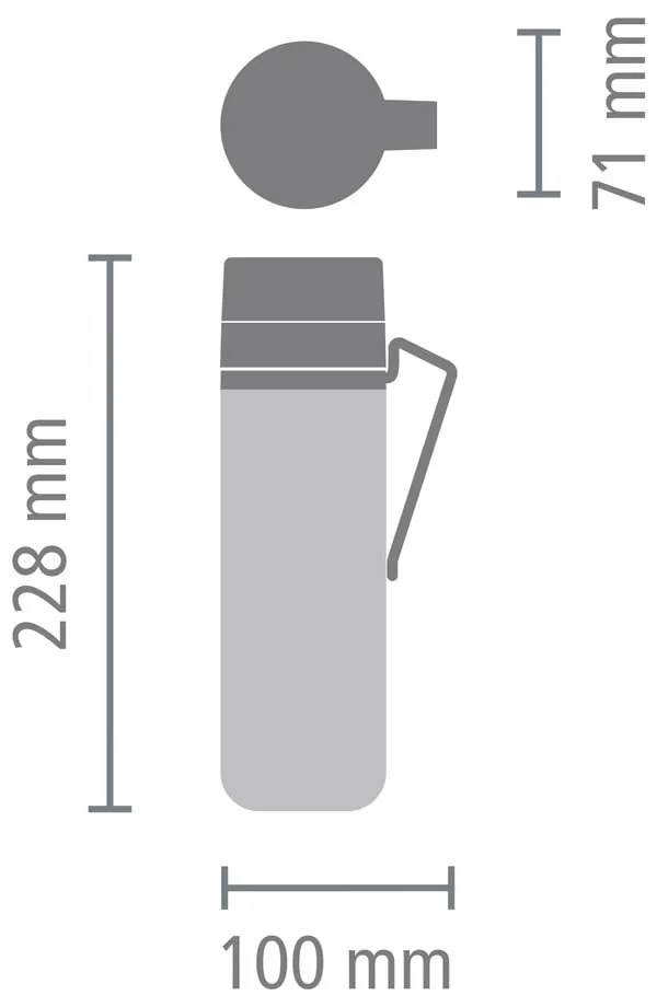 Cană termos gri deschis 500 ml Make &amp; Take – Brabantia