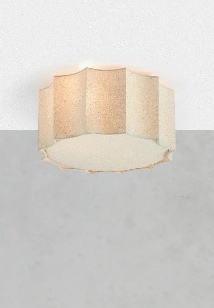 Plafonieră bej din metal cu abajur textil ø 35 cm Olea – Markslöjd