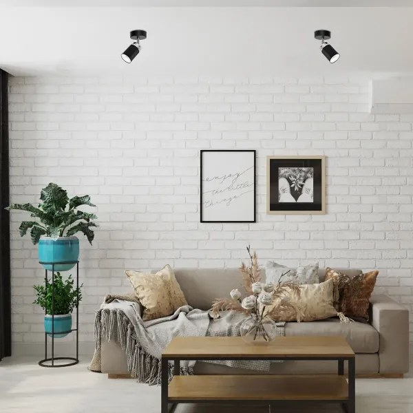 Spot RENO 1xGU10/60W/230V negru/crom