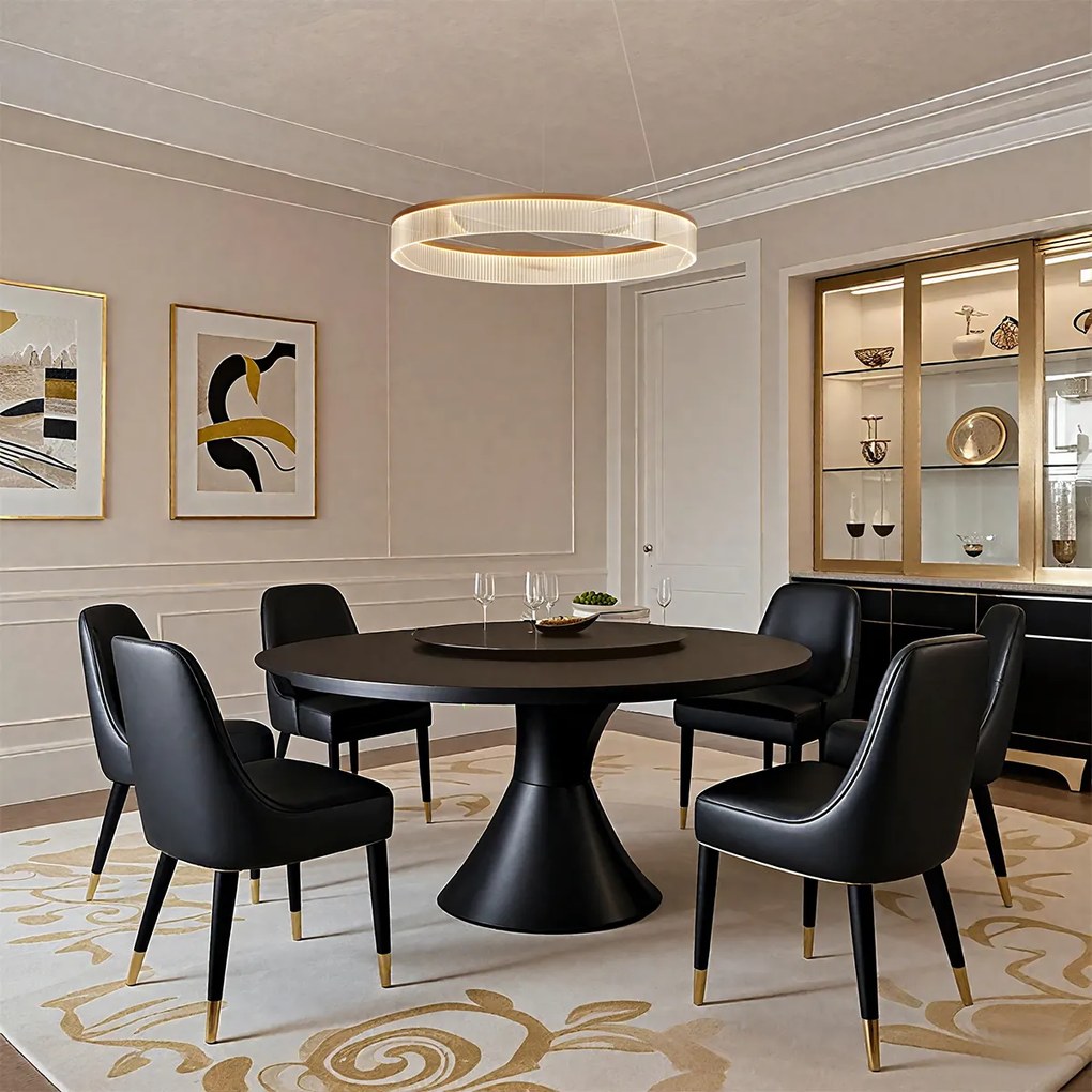 Lampa suspendată modernă alamă 78cm incl. LED cu 3 trepte de intensitate luminoasă - Anello Chandelier