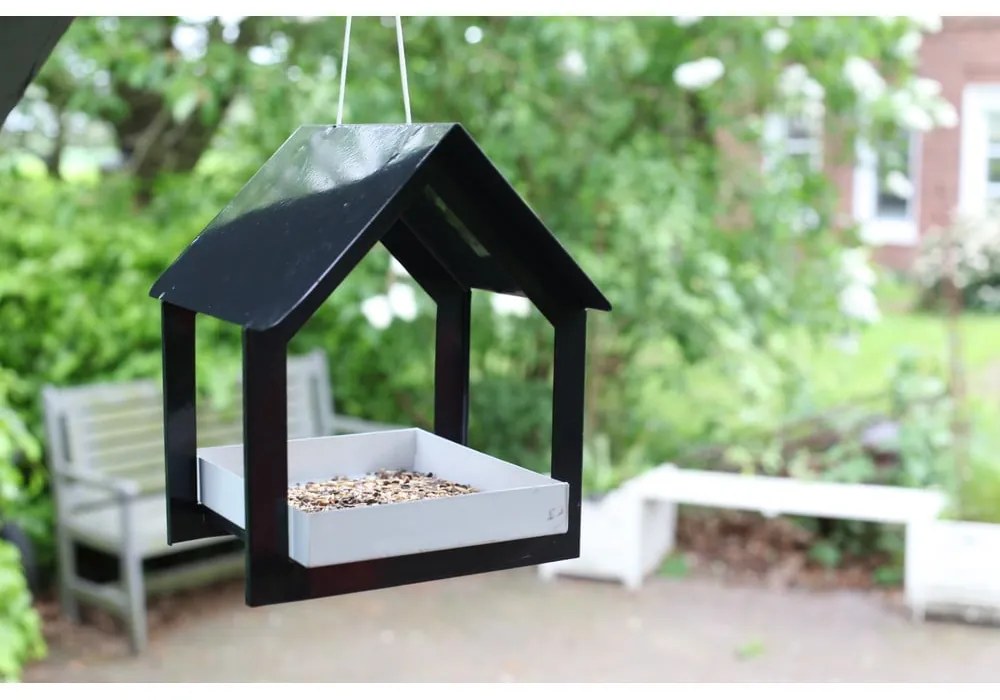 Căsuță pentru păsări Esschert Design, gri antracit