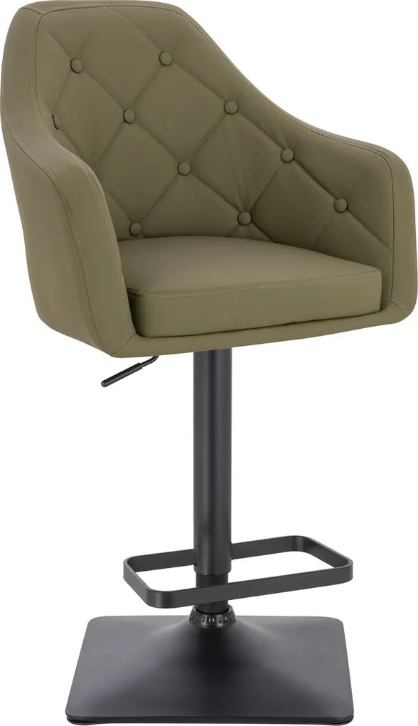 HR831KW Scaun Khaki Piele Ecologica Premium Soft cu Bază Neagră