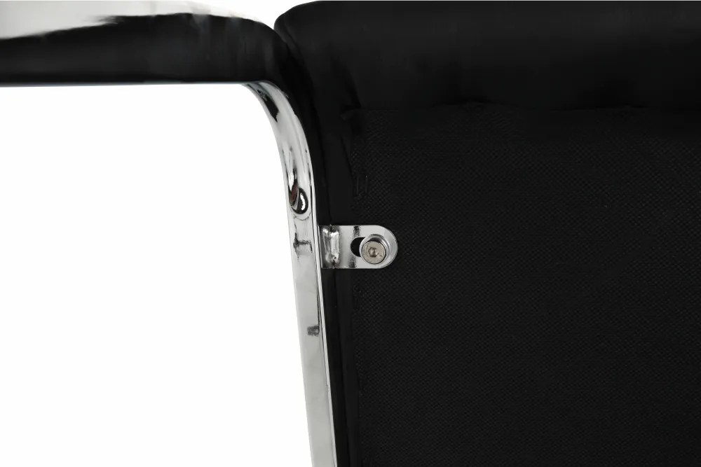 Scaun dining, negru / crom, VATENA