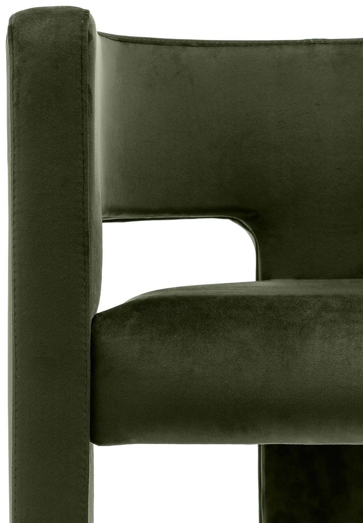 Fotoliu design verde închis ALPAH B VELVET